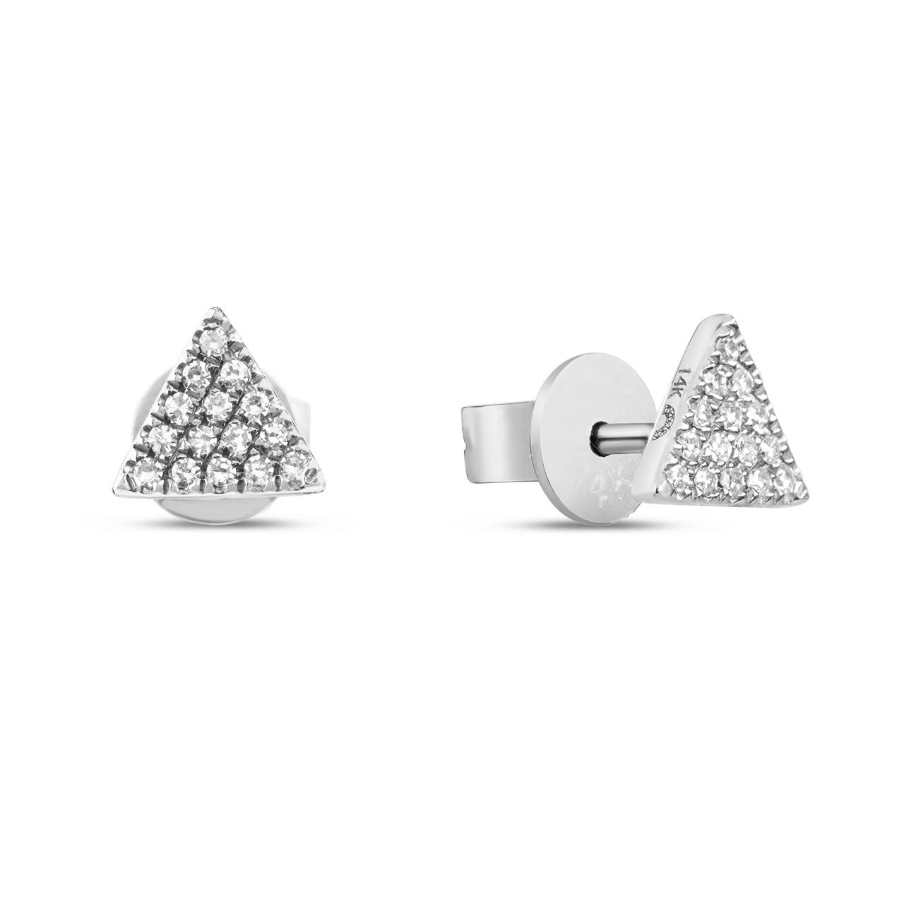 Diamond Triangle Stud Earring