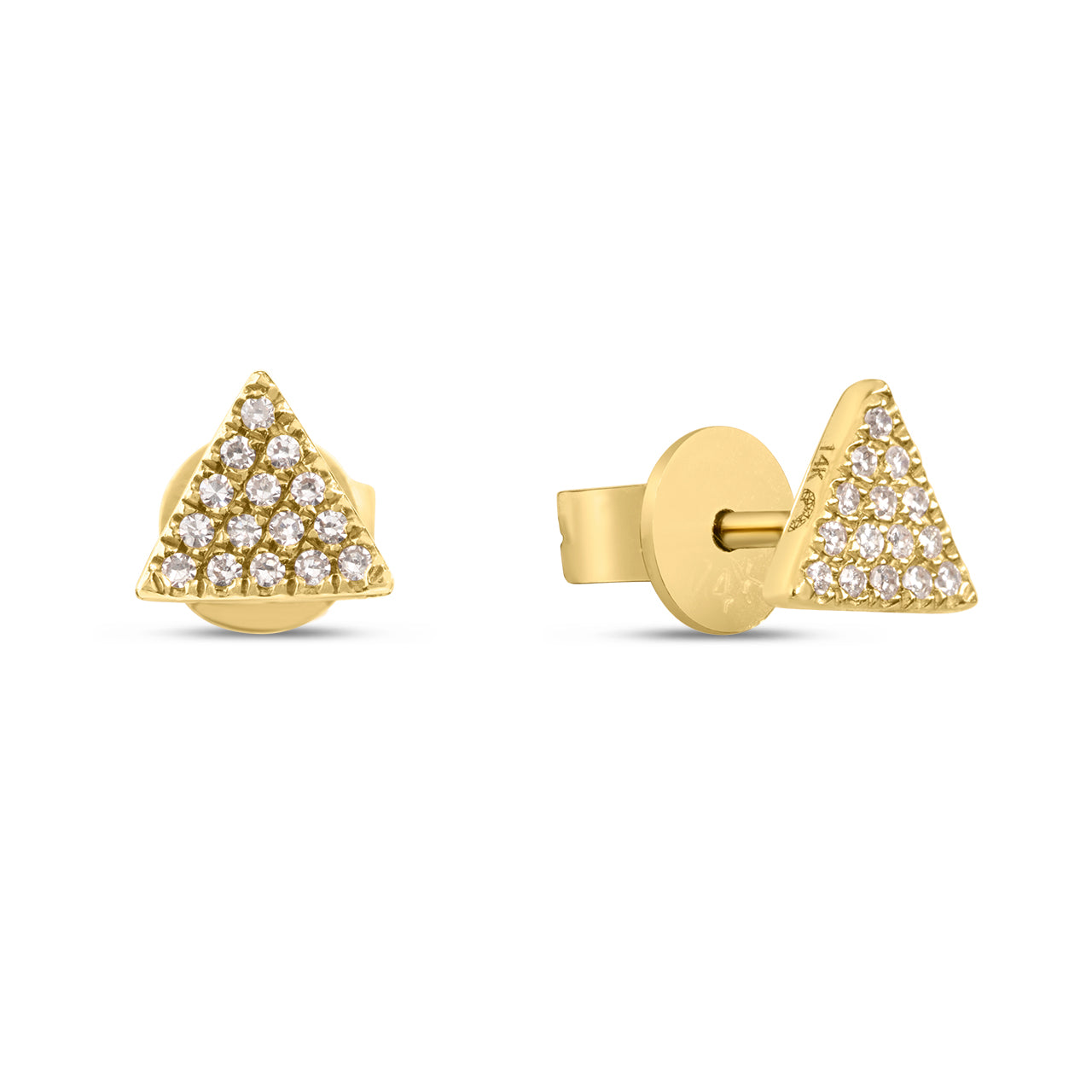 Diamond Triangle Stud Earring
