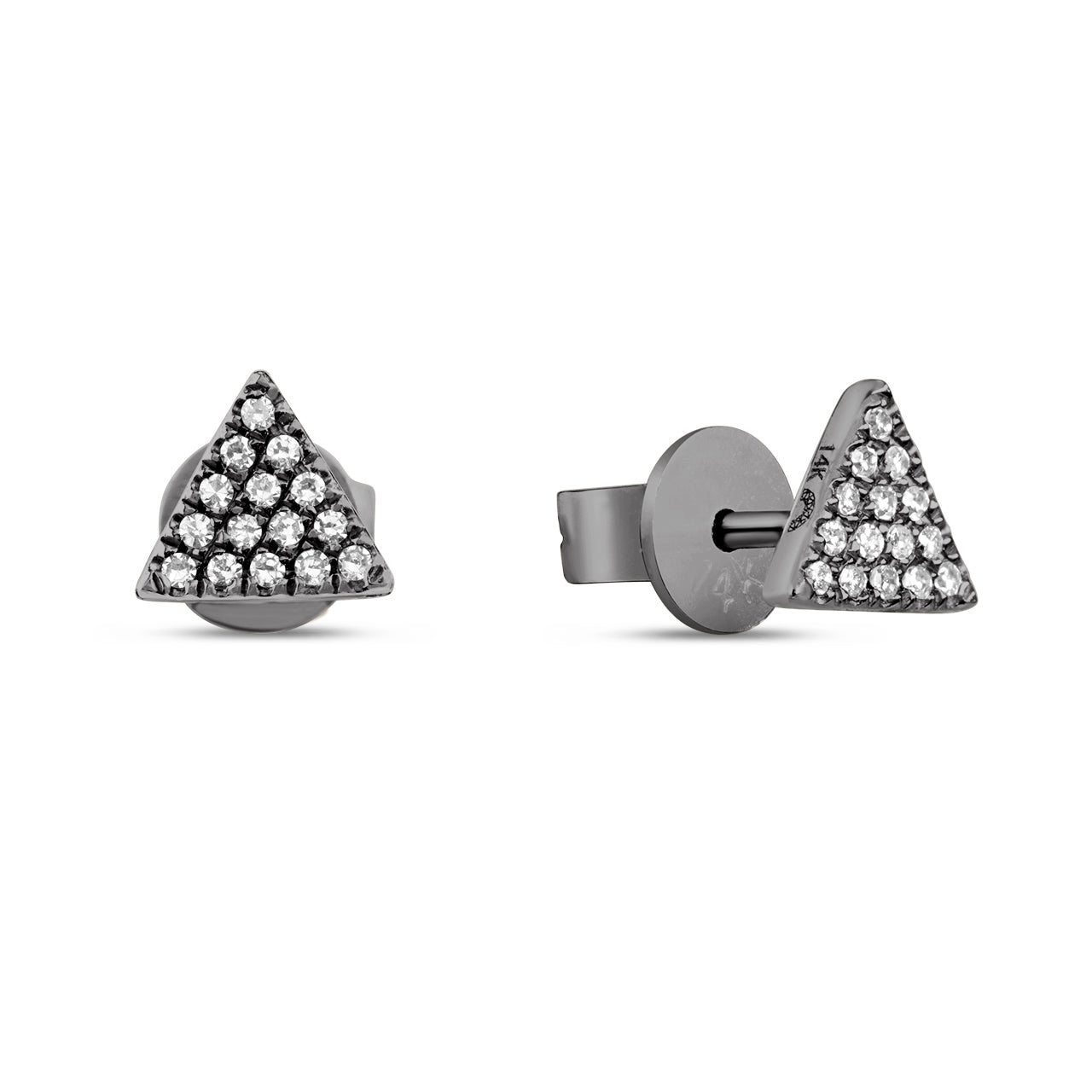 Diamond Triangle Stud Earring