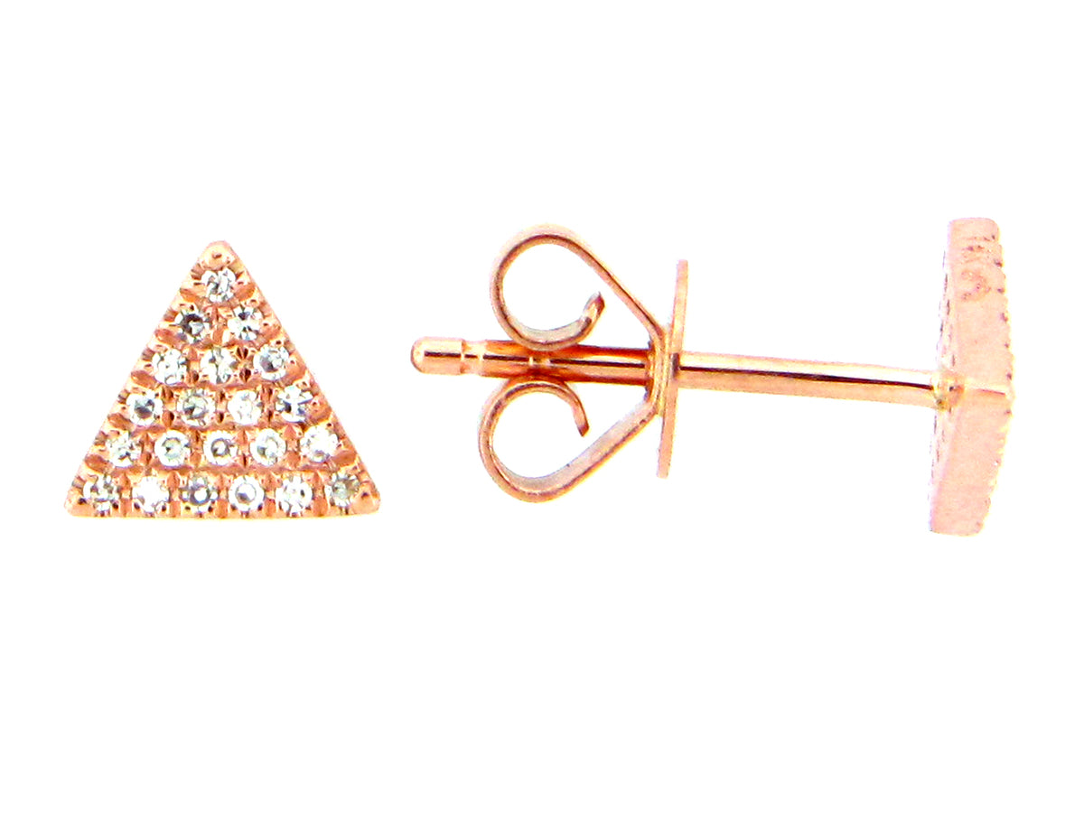 DIAMOND TRIANGLE STUD EARRING