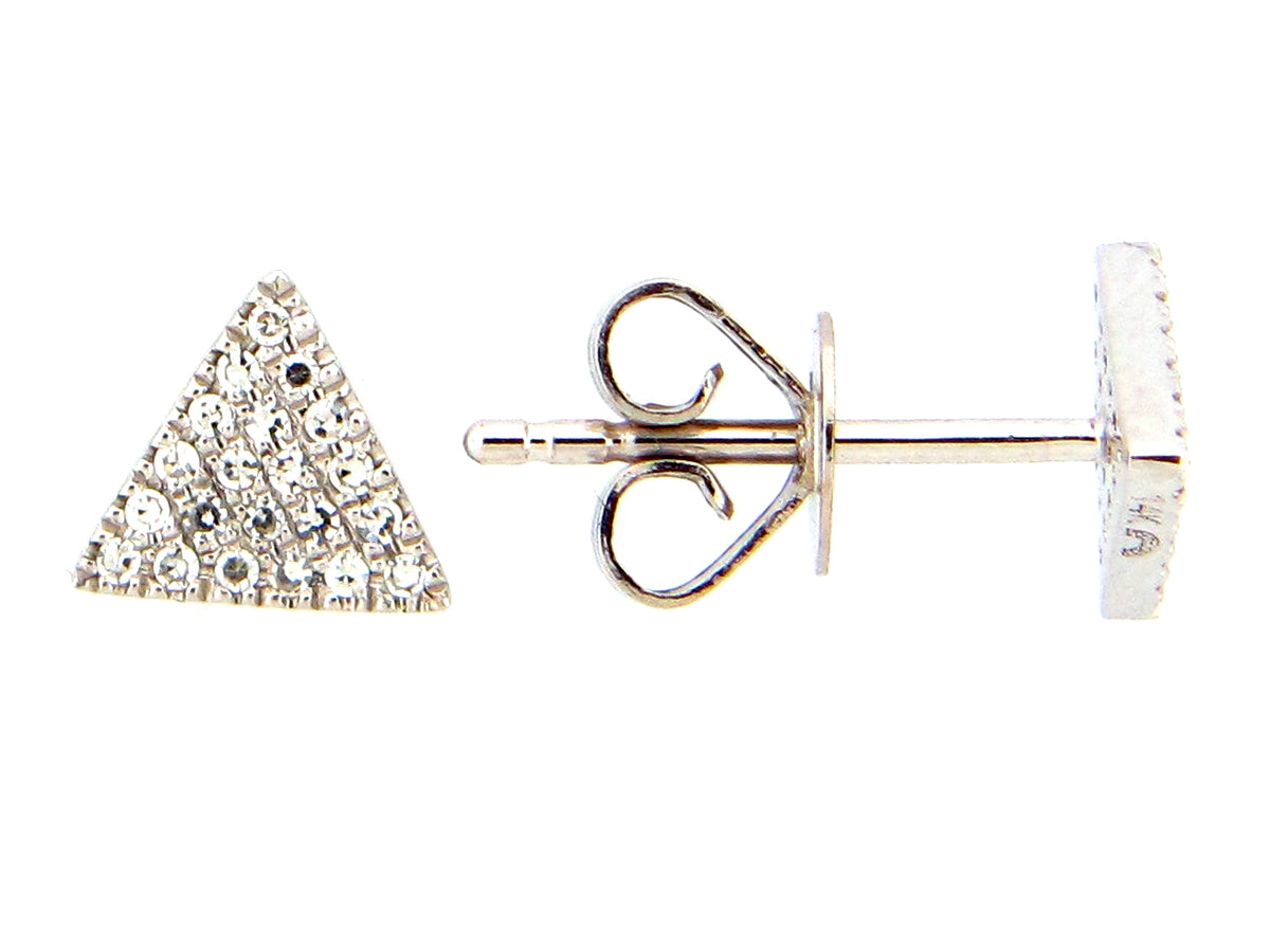 DIAMOND TRIANGLE STUD EARRING