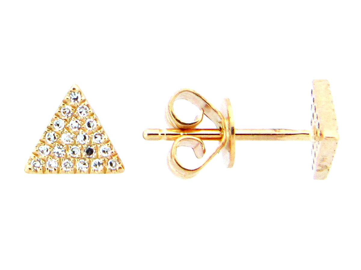DIAMOND TRIANGLE STUD EARRING