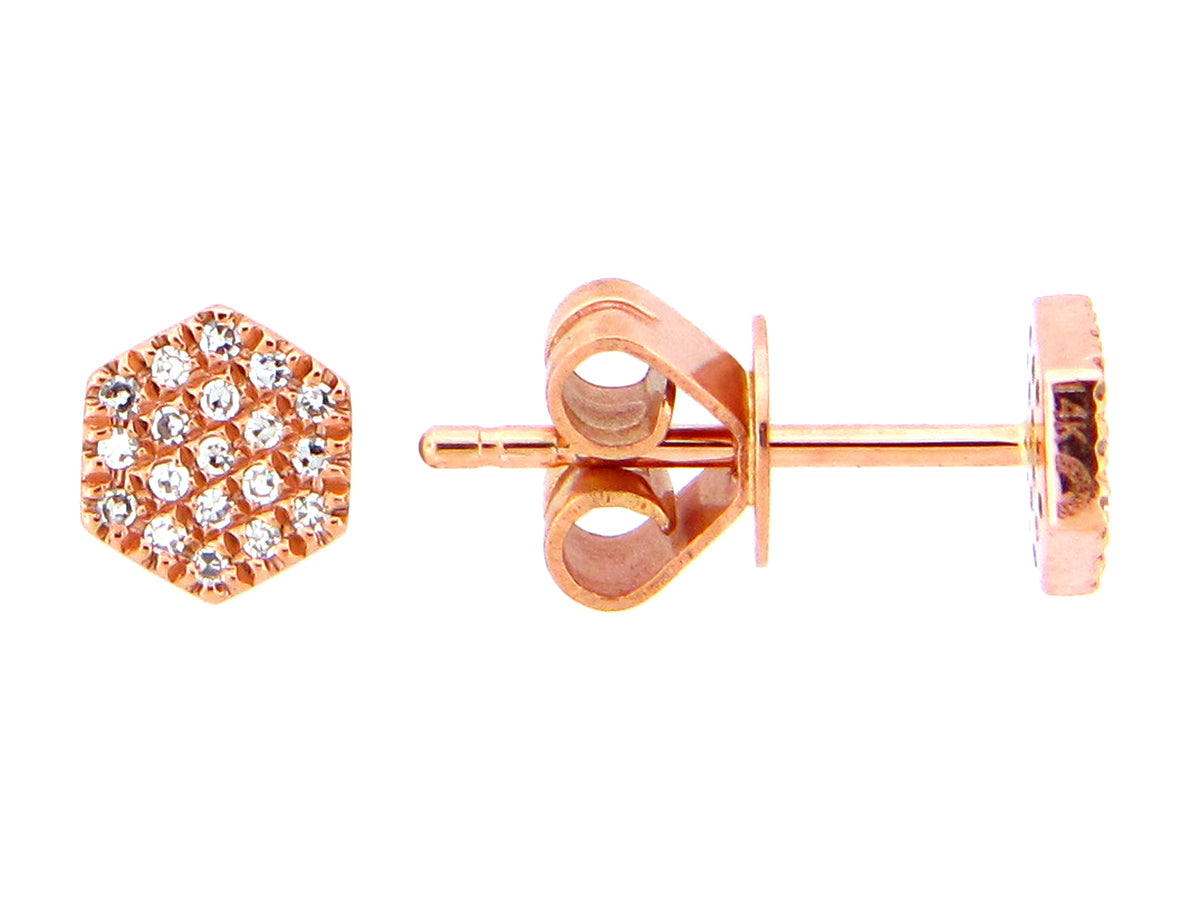 DIAMOND HONEYCOMB STUD EARRING