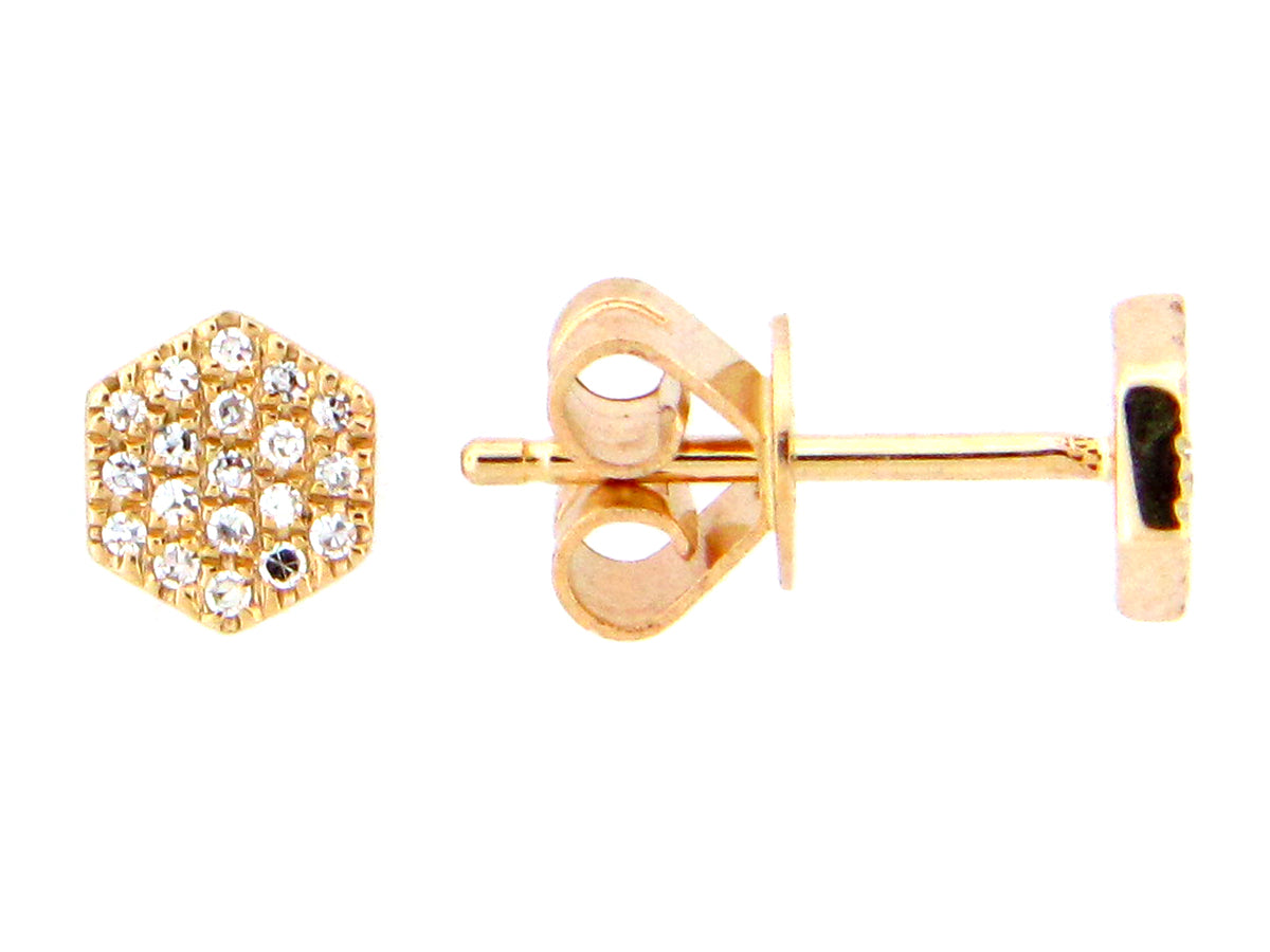 DIAMOND HONEYCOMB STUD EARRING