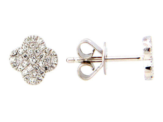 DIAMOND CLOVER STUD EARRING