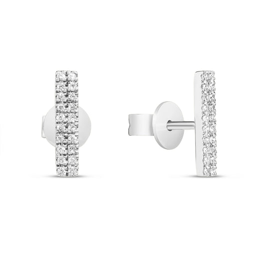 Diamond Bar Stud Earring