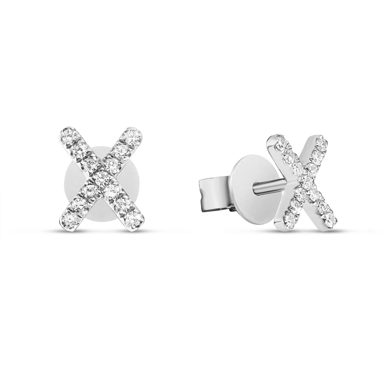 Diamond X Stud Earring