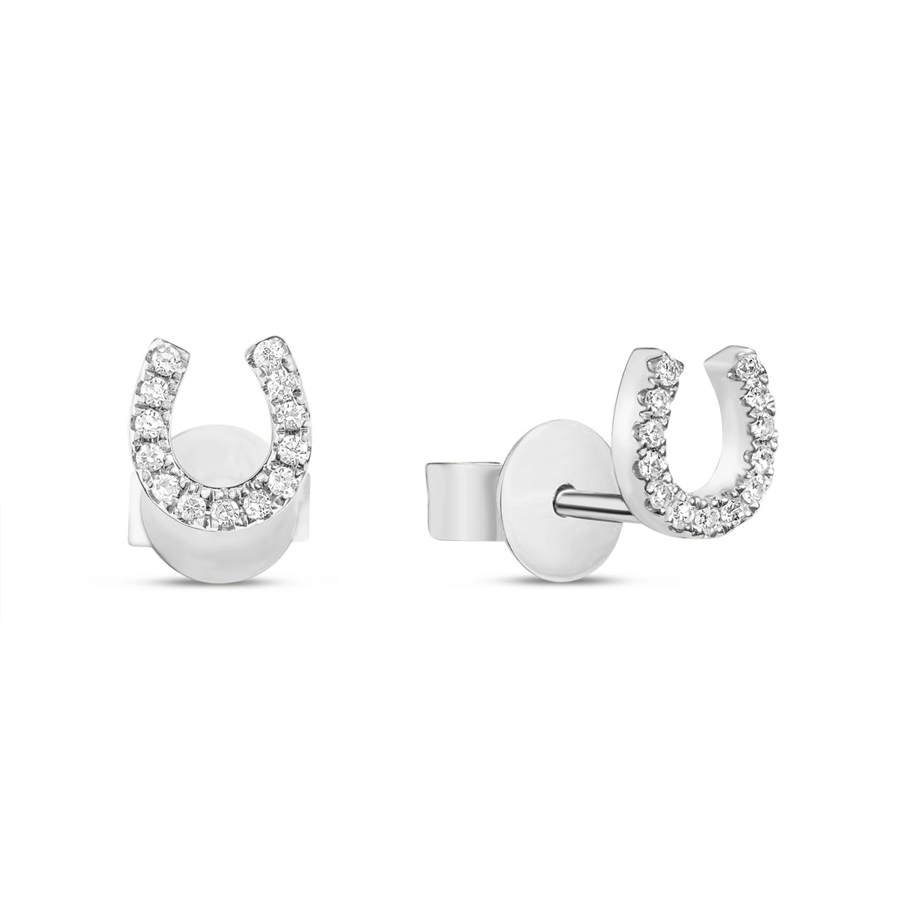 Diamond Horseshoe Stud Earring