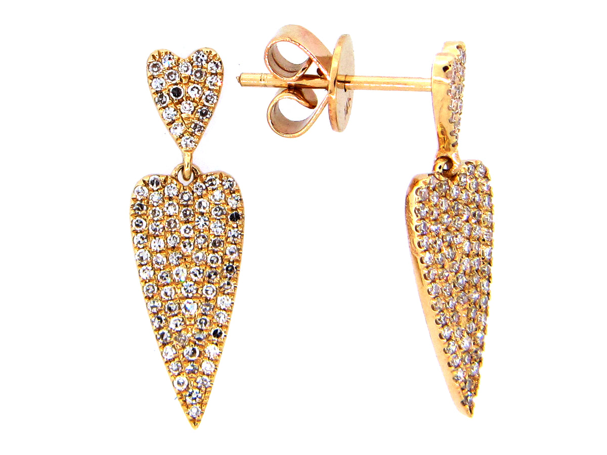 DIAMOND HEART EARRING