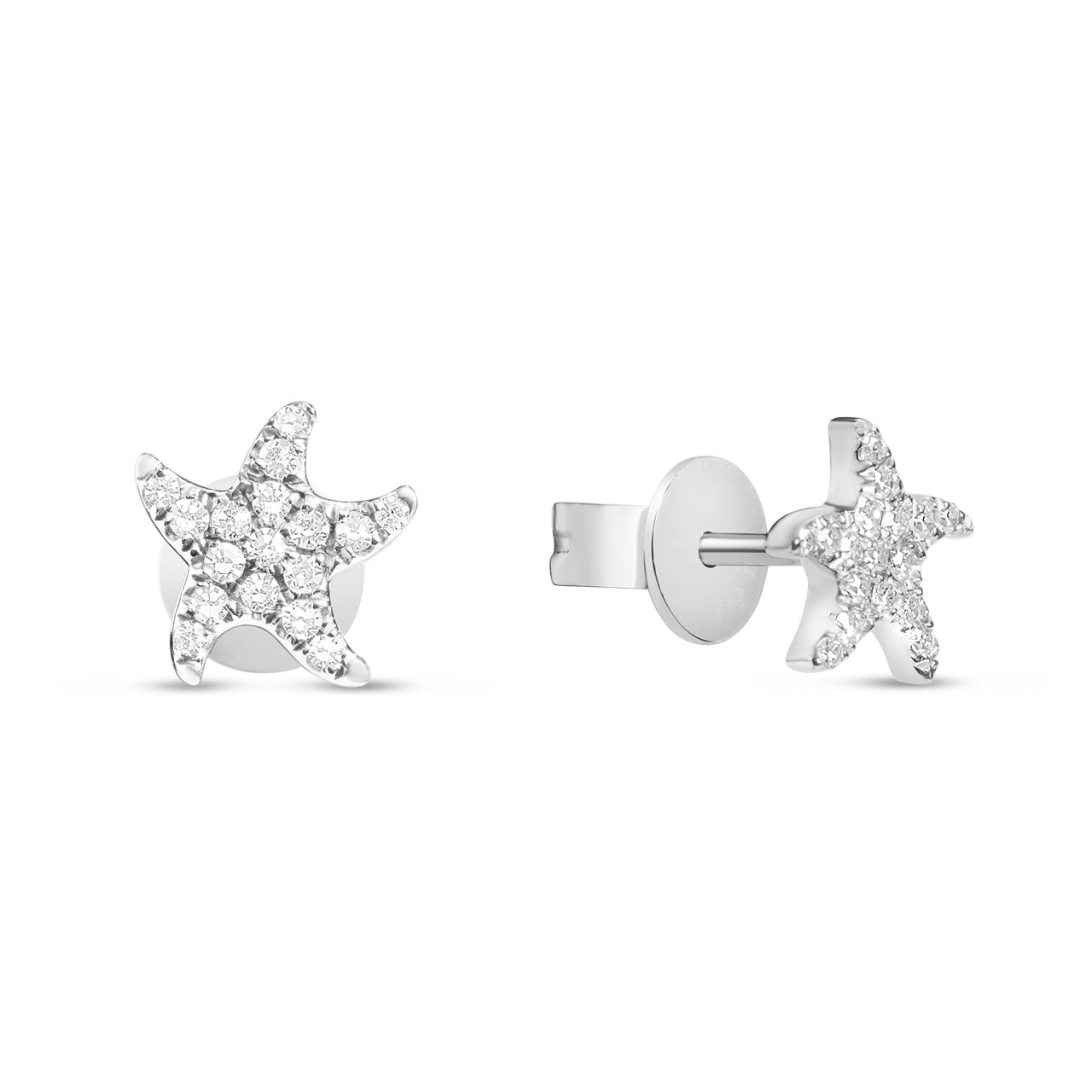 Diamond Starfish Stud Earring