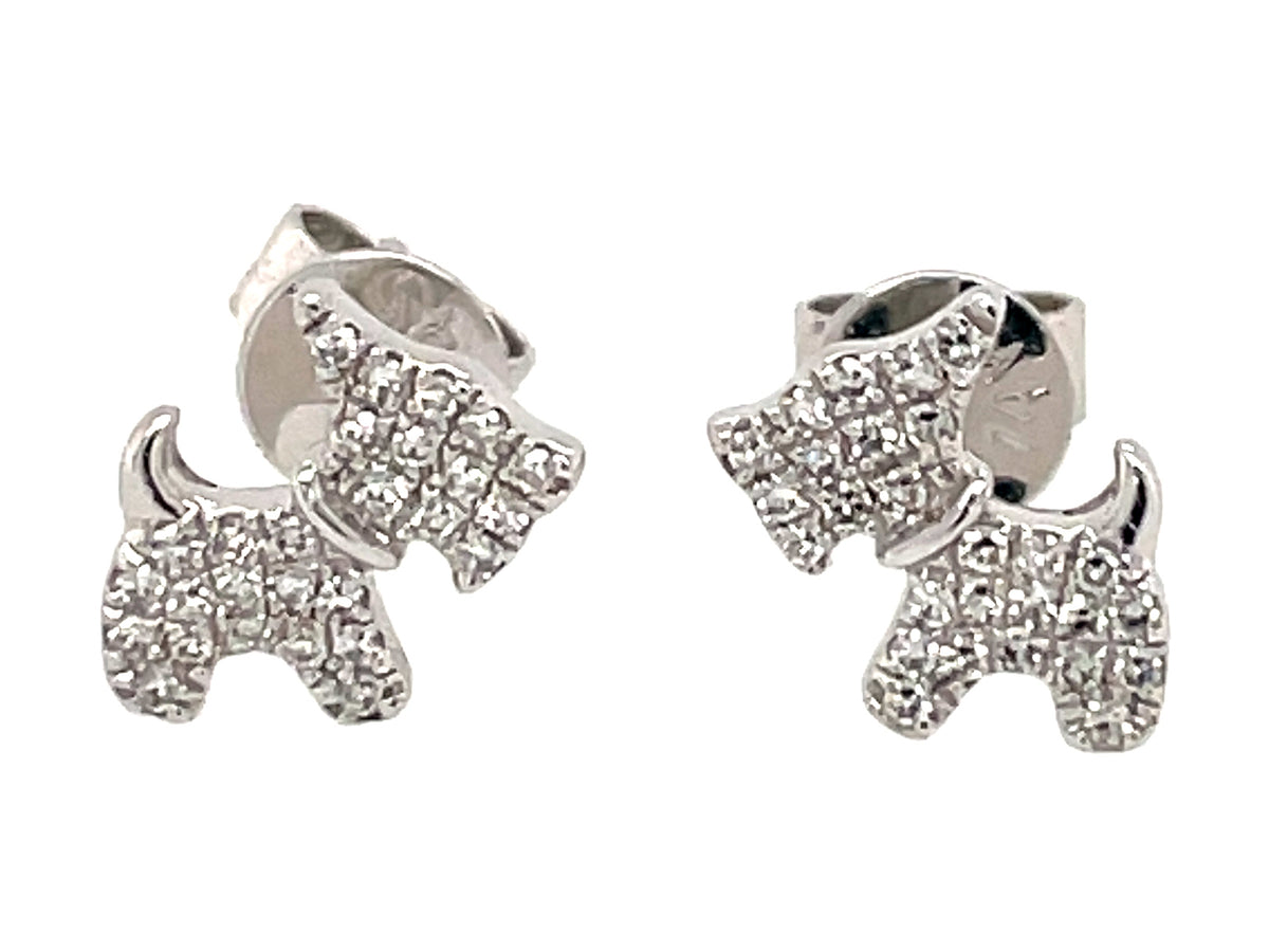 DIAMOND DOG TERRIER STUD EARRING