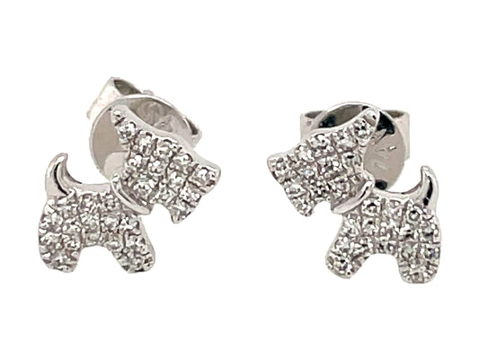 DIAMOND DOG TERRIER STUD EARRING
