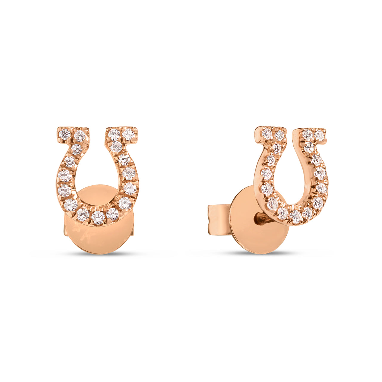 Diamond Omega Stud Earring