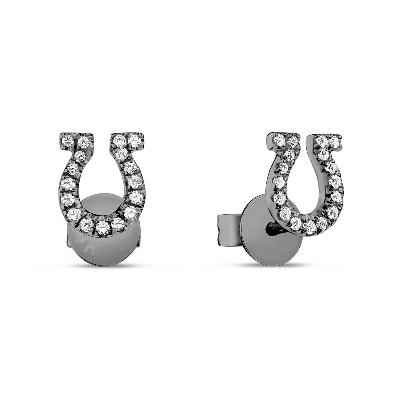 Diamond Omega Stud Earring