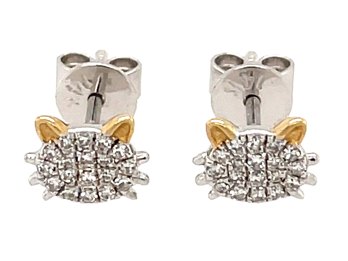 DIAMOND CAT WHISKERS STUD EARRING