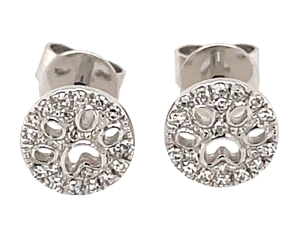 DIAMOND PAW PRINT STUD EARRING