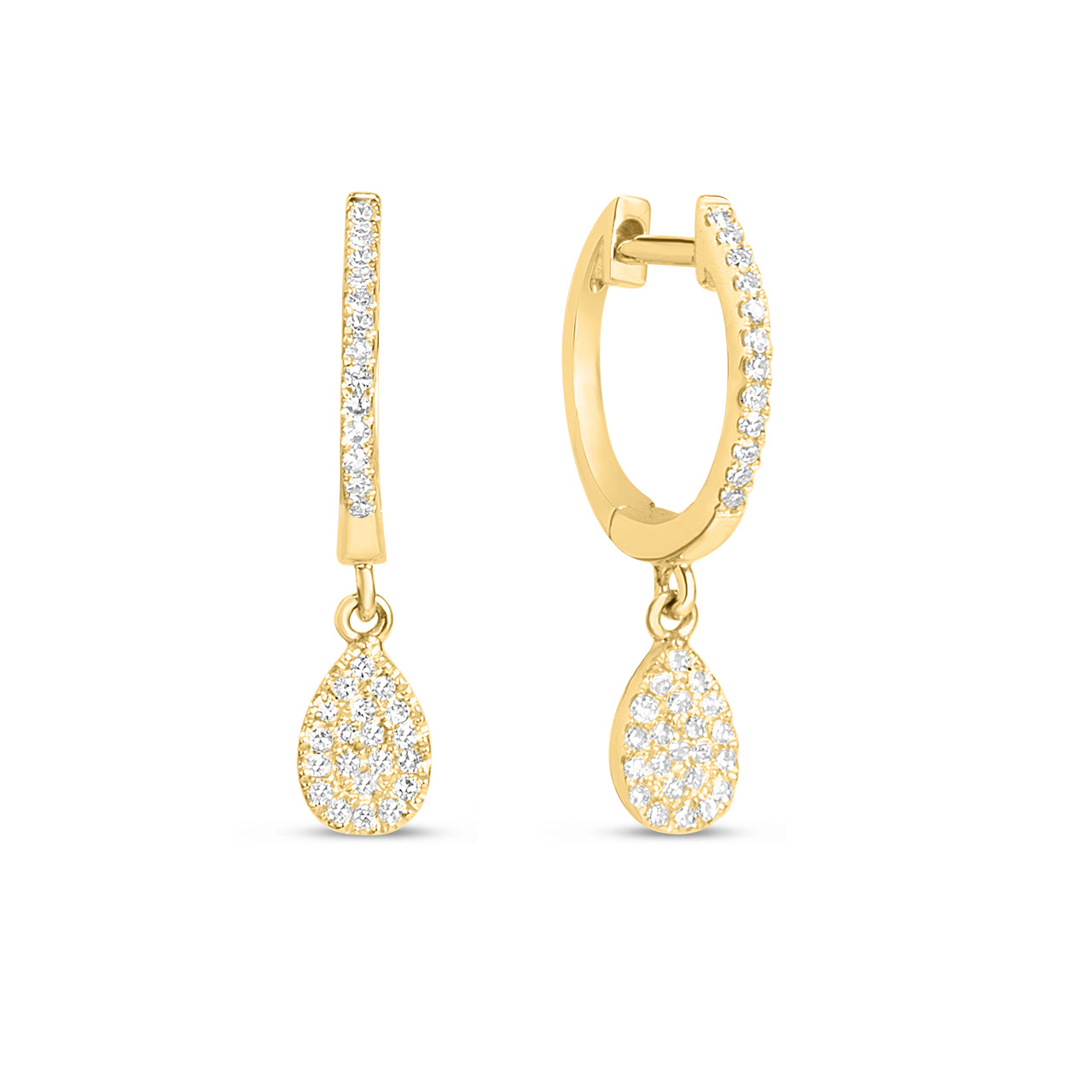 Diamond Pear Dangle Earring