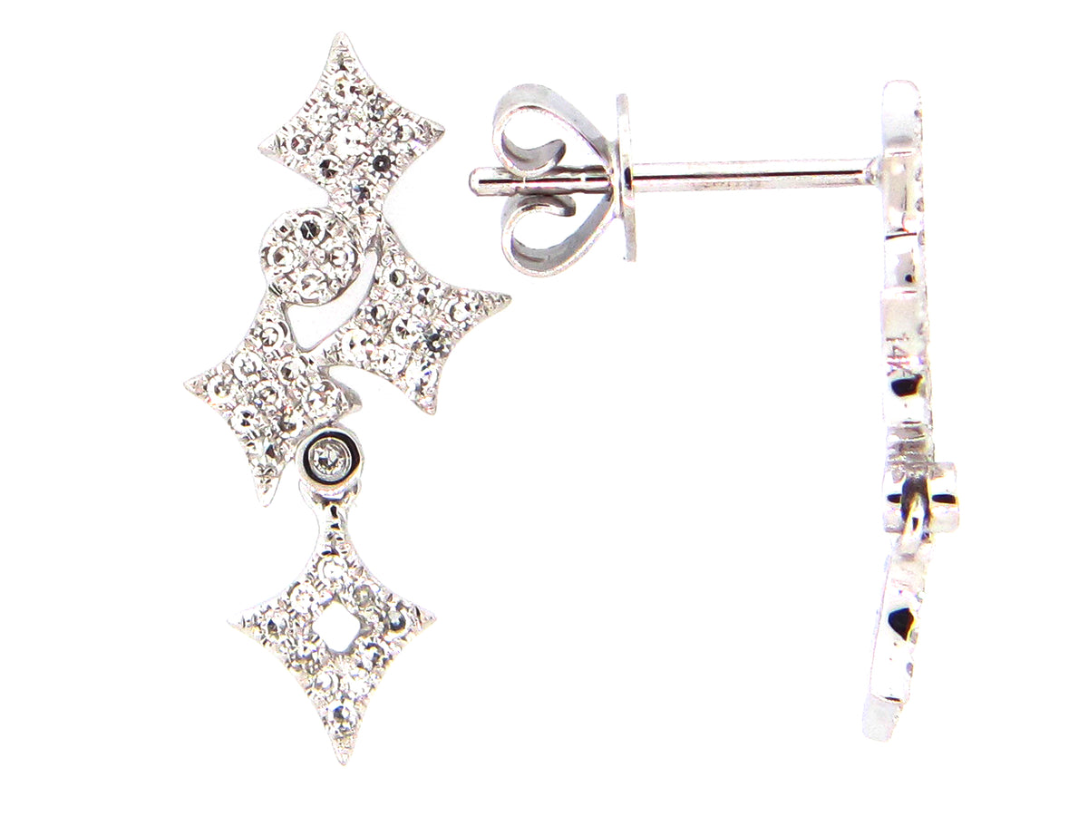DIAMOND EARRING, 14KW (N)