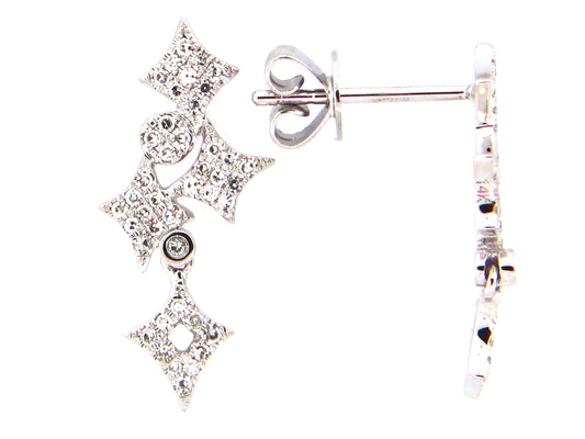 DIAMOND EARRING, 14KW (N)