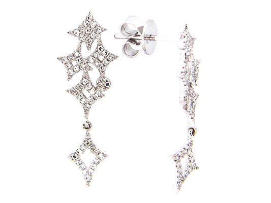 DIAMOND EARRING, 14KW (N)