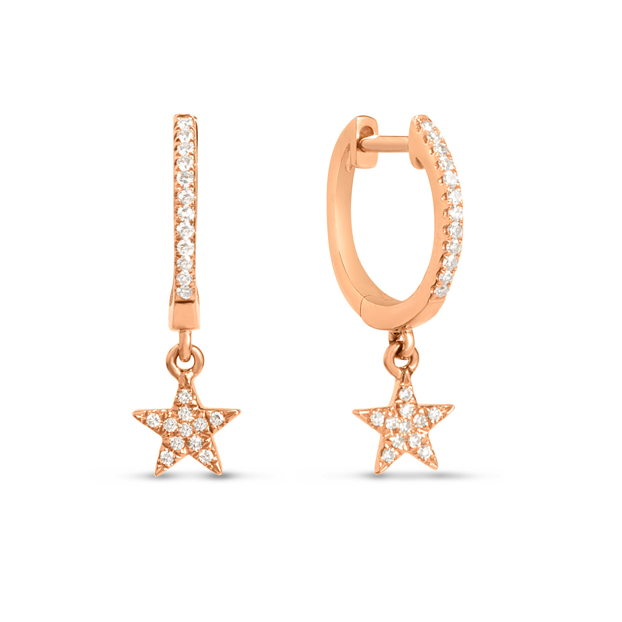 Diamond Star Dangle Earring