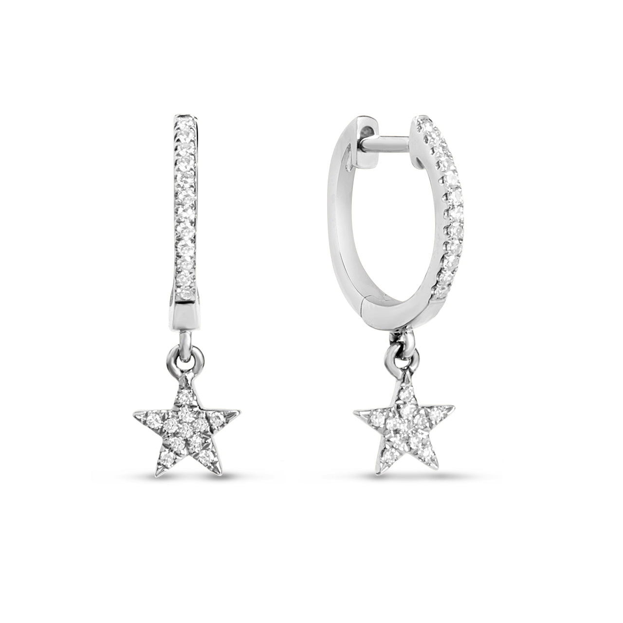 Diamond Star Dangle Earring