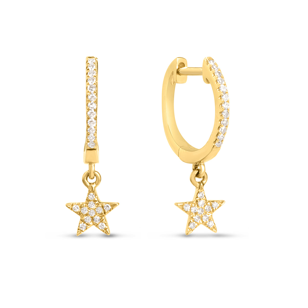 Diamond Star Dangle Earring