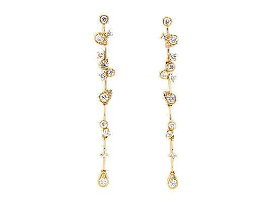 DIAMOND DROPLET DANGLE EARRING