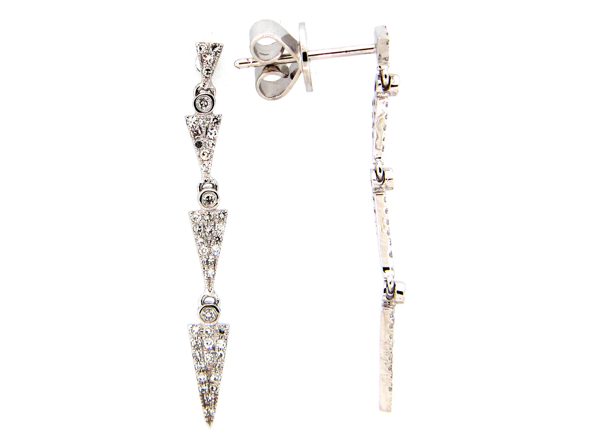 DIAMOND EARRING, 14KW (N)