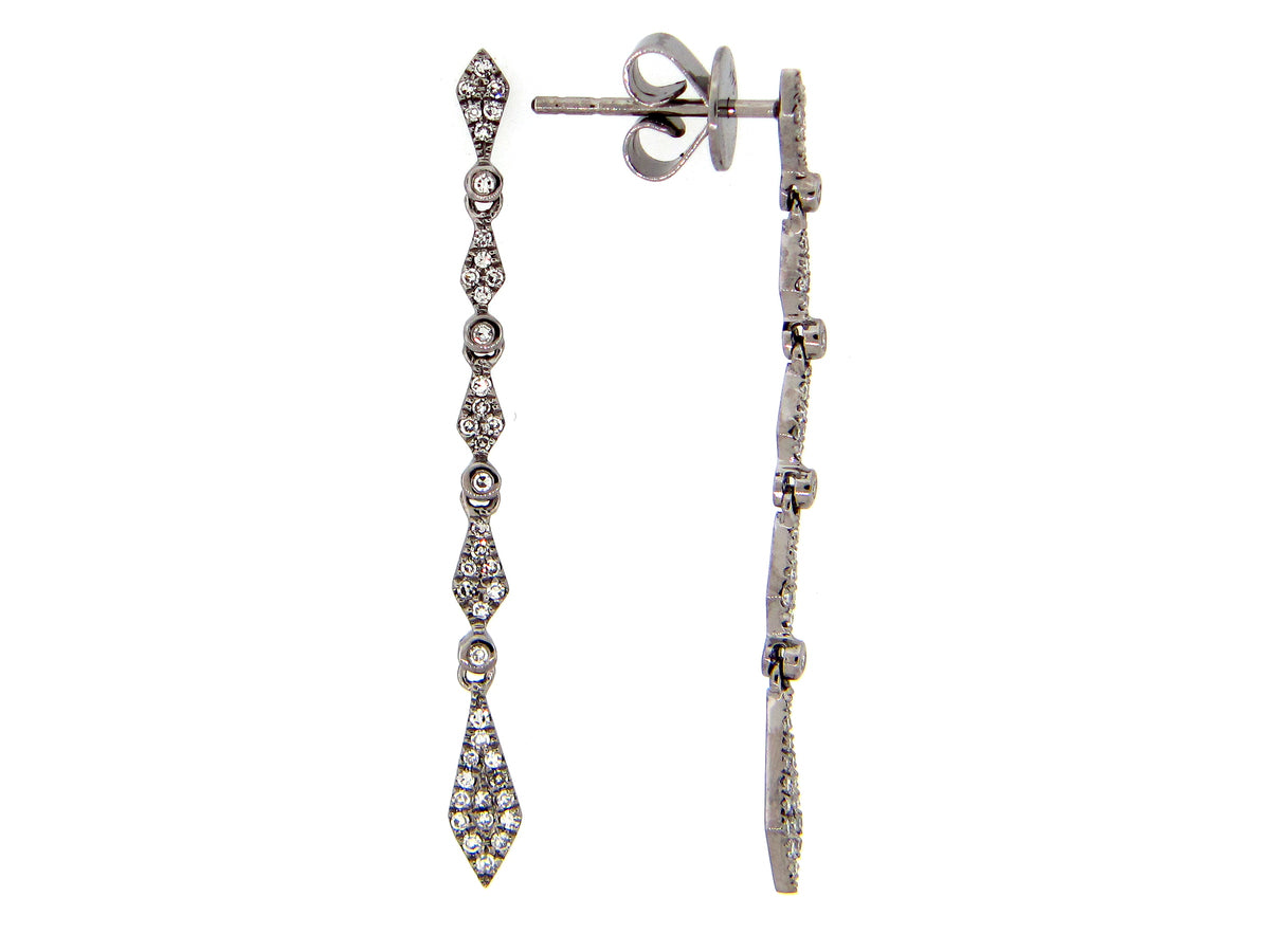 Diamond Earring, Black Finish, 14kw (N)