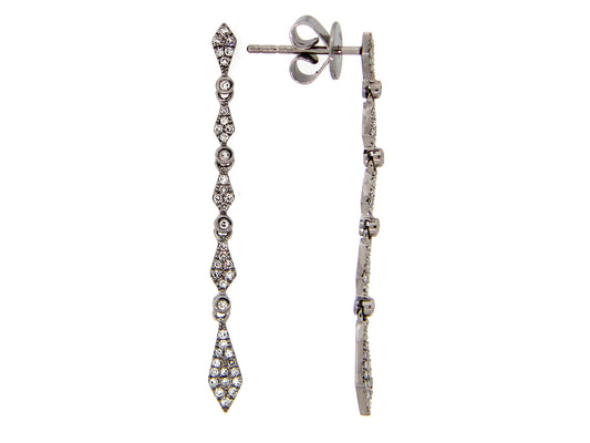 Diamond Earring, Black Finish, 14kw (N)