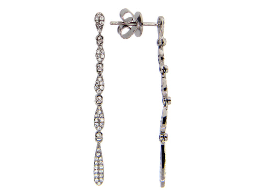 Diamond Earring,14k Black Finish, (N)