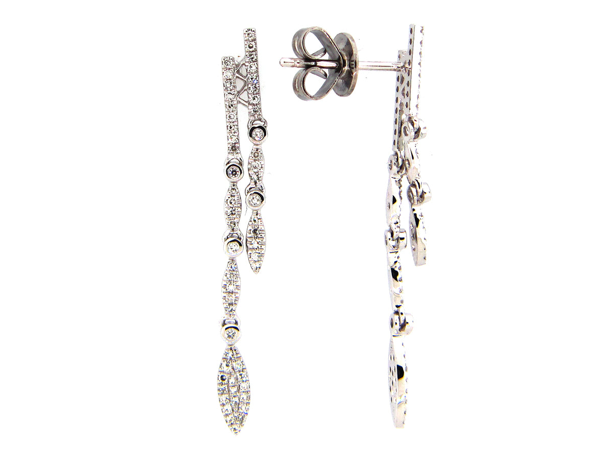 DIAMOND EARRING, 14KW (N)
