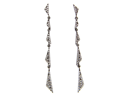 DIAMOND EARRING, 14K BLACK FINISH (N)