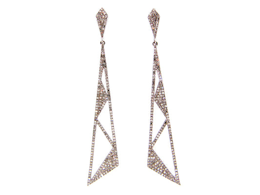 DIAMOND EARRING, 14KW (N)