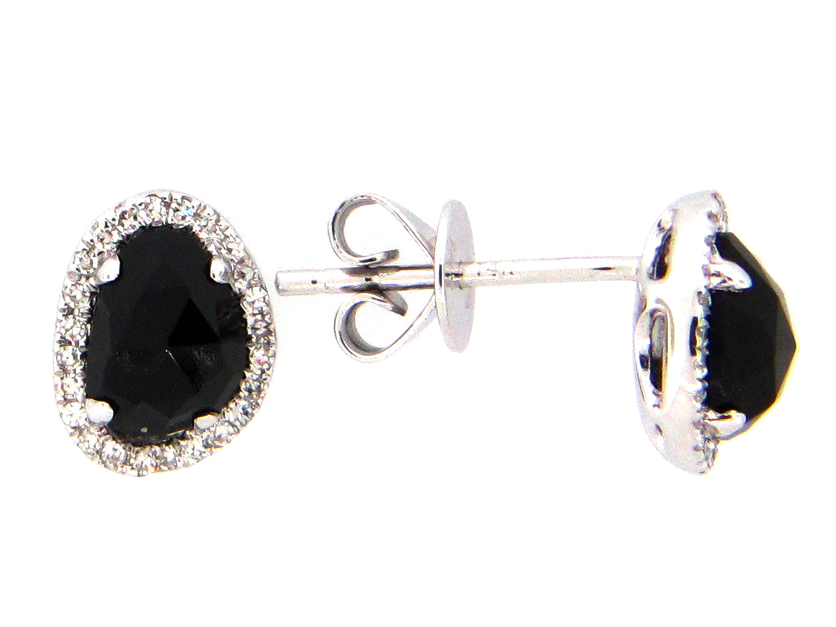 BLACK ONYX & DIAMOND EARRING