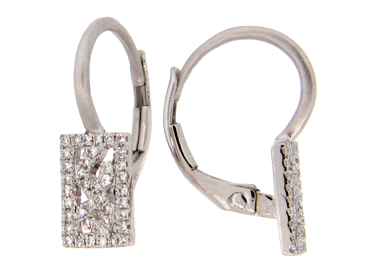 DIAMOND RECTANGLE EARRING
