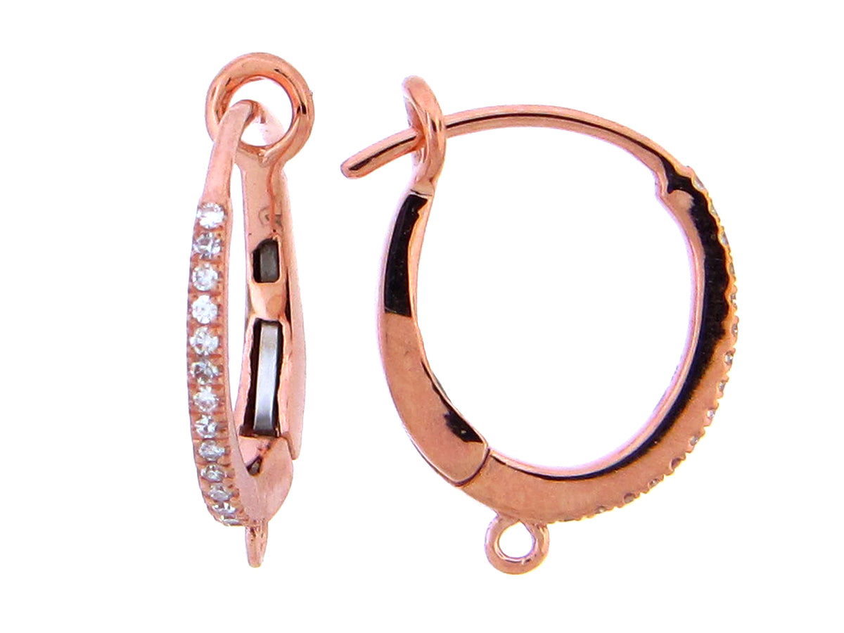SHRIMP BACK DIAMOND EARRING