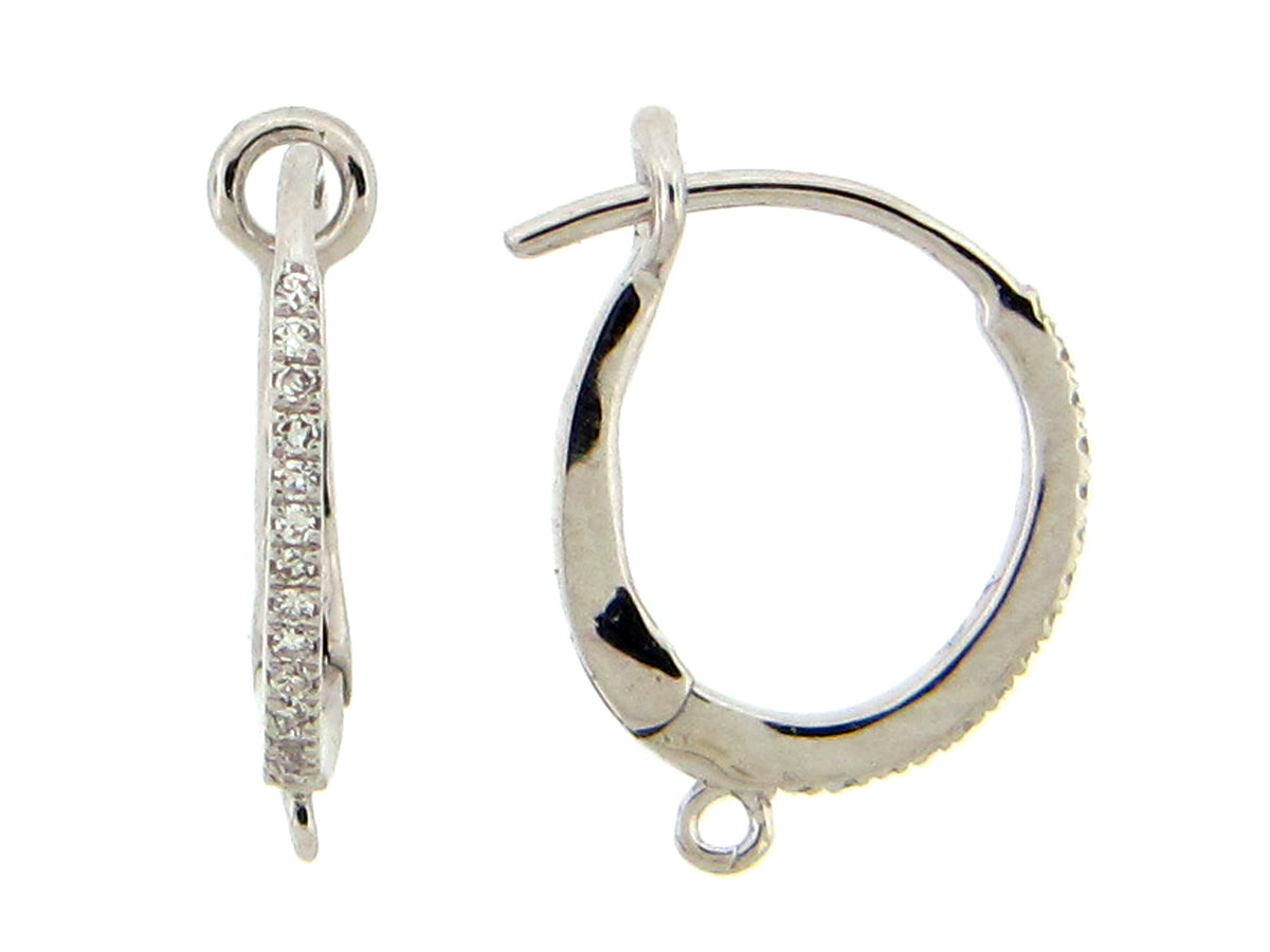 SHRIMP BACK DIAMOND EARRING