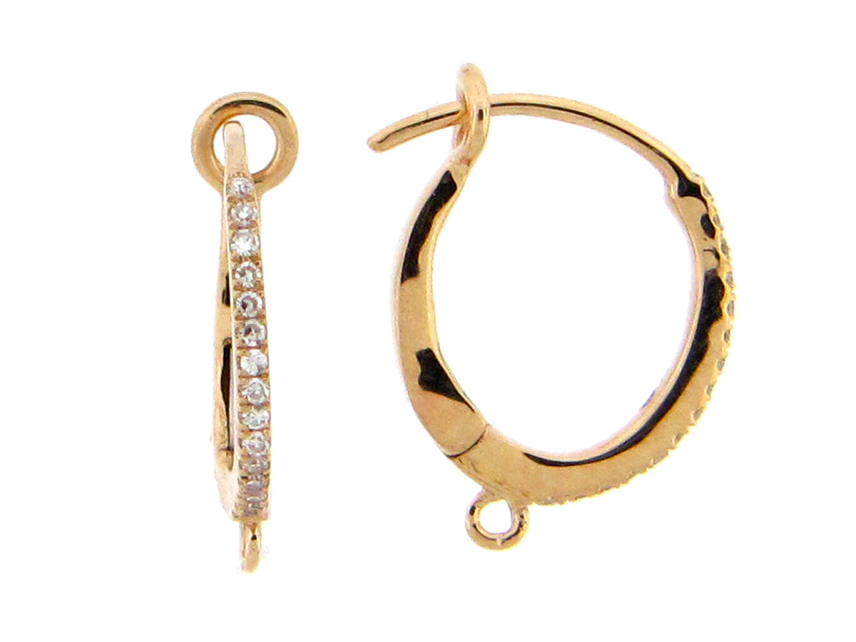 SHRIMP BACK DIAMOND EARRING