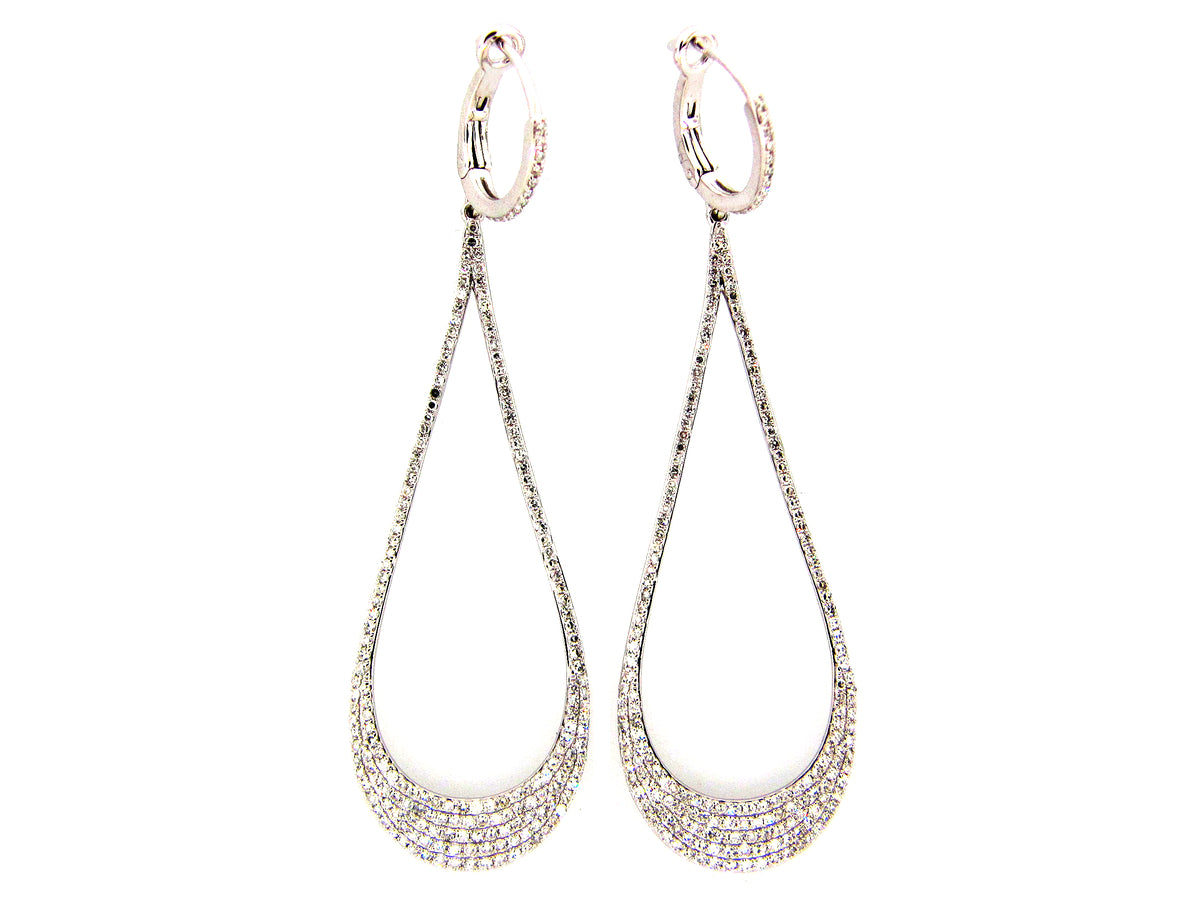 DIAMOND LARGE DROP EARRING