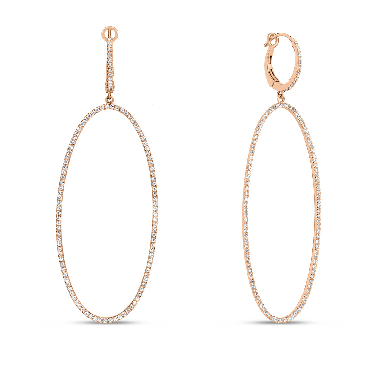 Diamond Oval Jumbo Earring