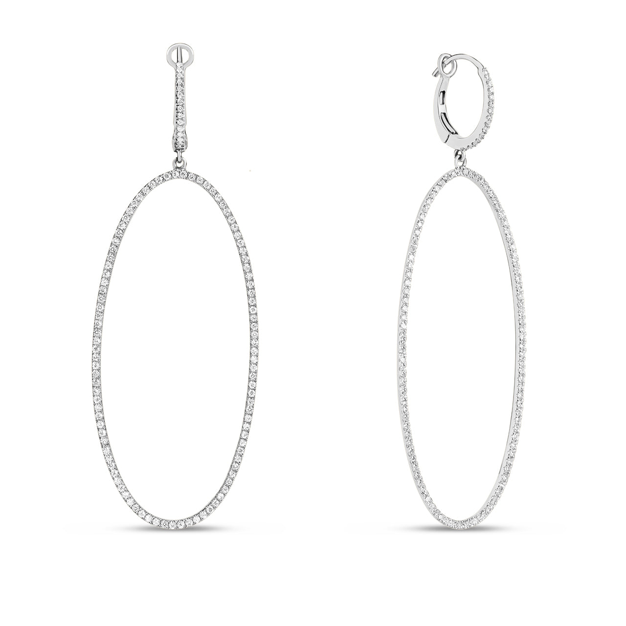 Diamond Oval Jumbo Earring