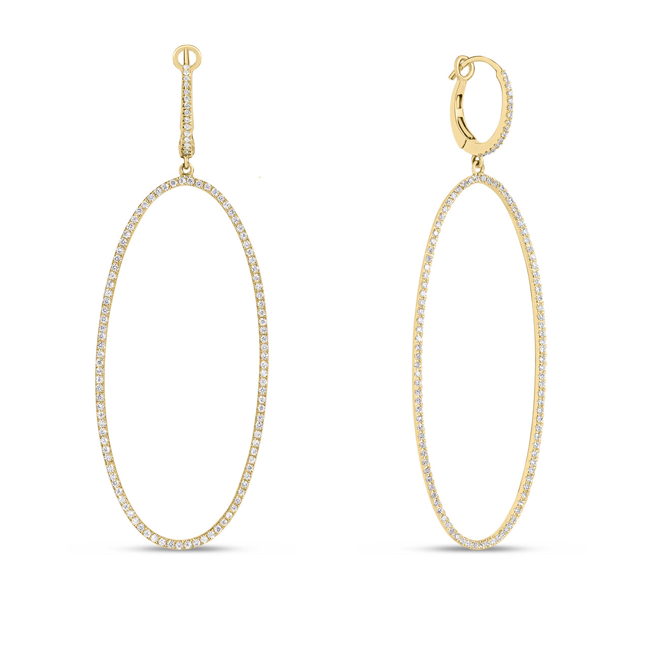 Diamond Oval Jumbo Earring