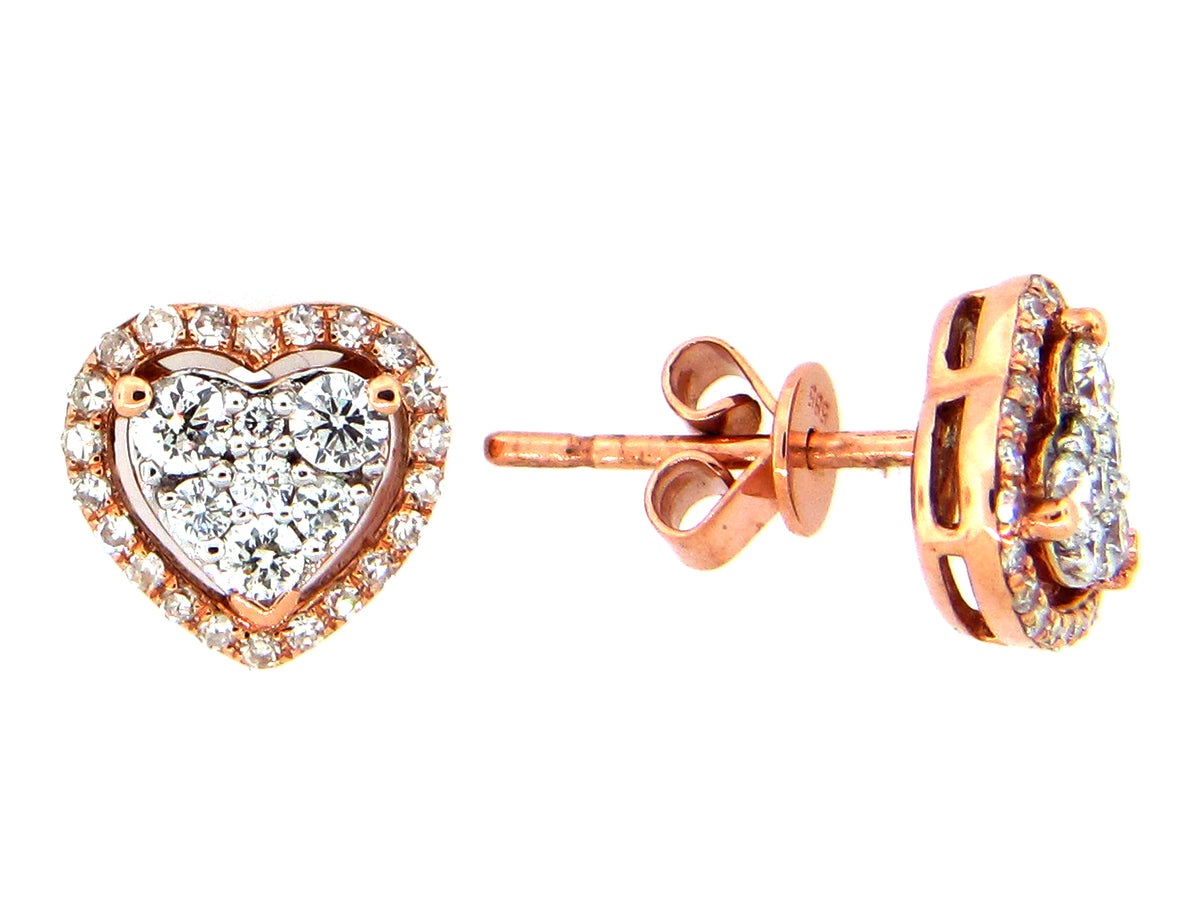 DIAMOND EARRING, 14KR (N)