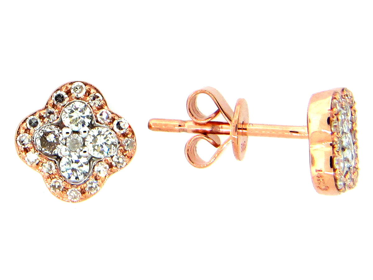 DIAMOND EARRING, 14KR (N)