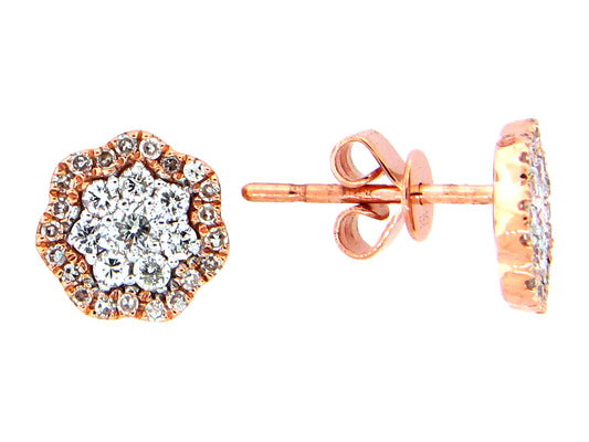 DIAMOND EARRING, 14KR (N)