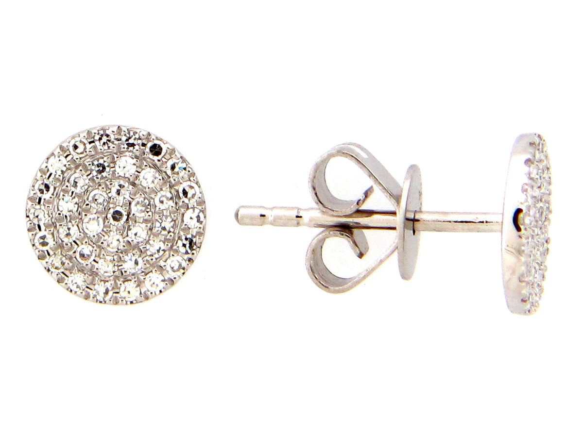 DIAMOND PAVE DISC EARRING