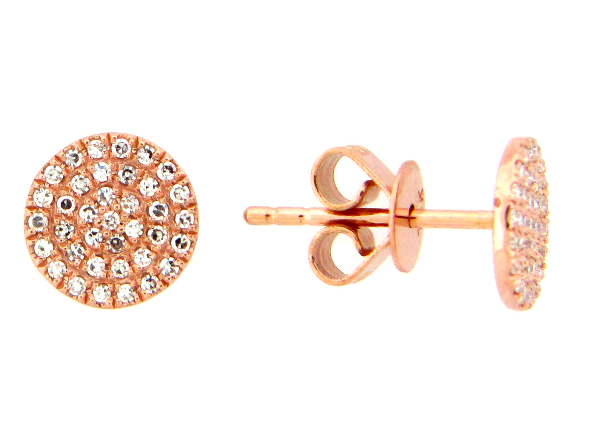 DIAMOND PAVE DISC EARRING