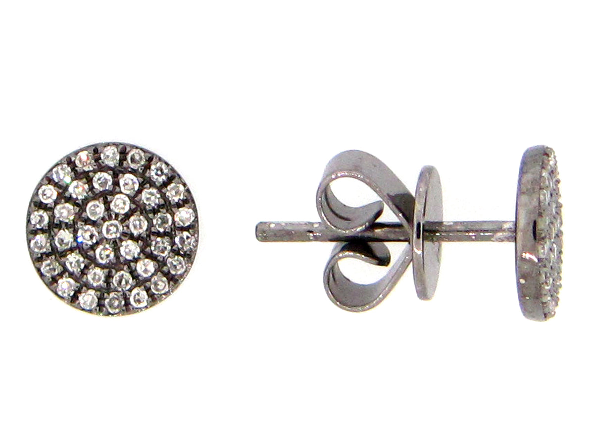 DIAMOND EARRING, 14K BLACK FINISH, (N)